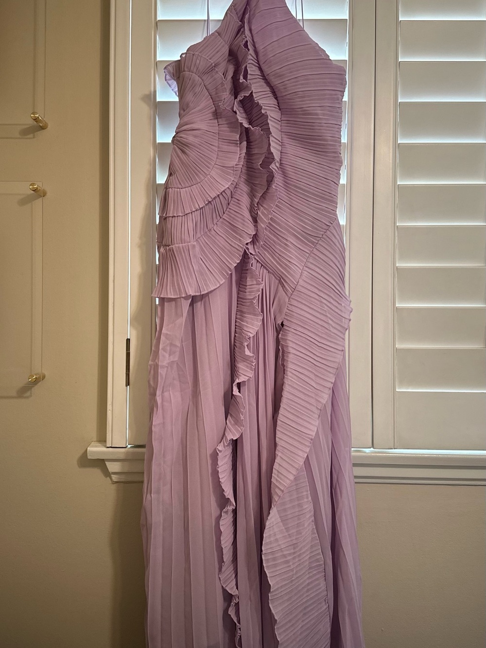 Hazel the Label Eliza Purple Pleated Ruffled Maxi Dress - Women